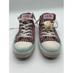Converse Chuck Taylor All Star Gingham Maroon White Low Top Sneakers 1X807 Men 7